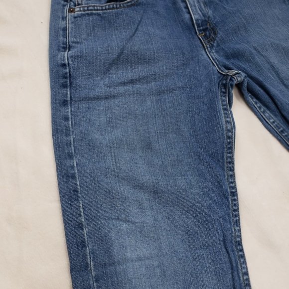 Adjustable Waist Relaxed Straight Leg Blue Jeans Size 14 Reg Levis Signature - Picture 11 of 11